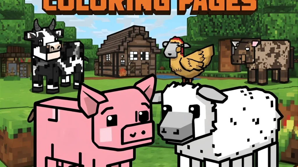 Minecraft Animal Coloring Pages