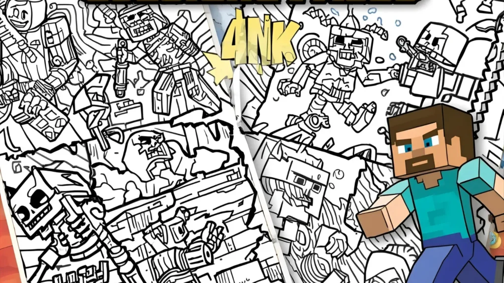 Minecraft Battle Scene Pages