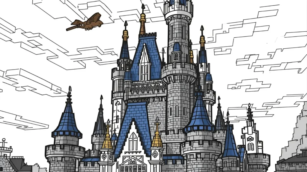Minecraft Castle Coloring Pages
