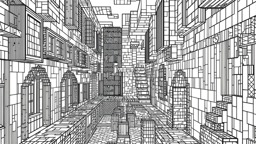 Minecraft Coloring Pages for Adults