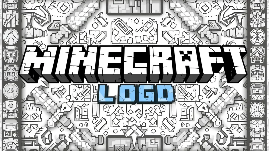 Minecraft Logo and Icon Coloring Pages