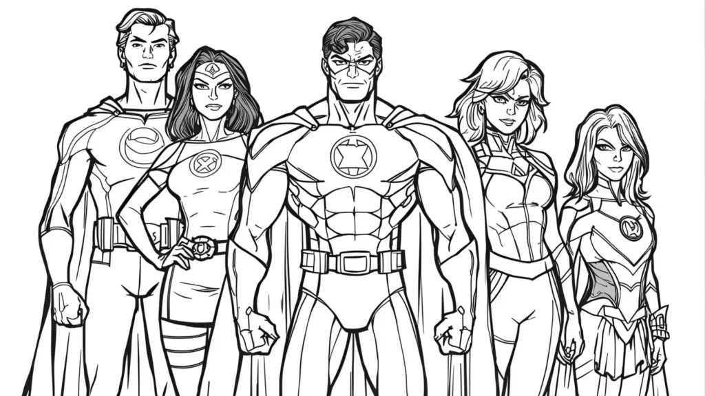 Mini Superhero Teams Pages