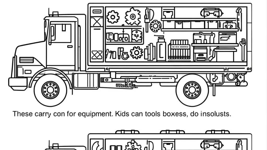 Mobile Workshop Truck Coloring Pages