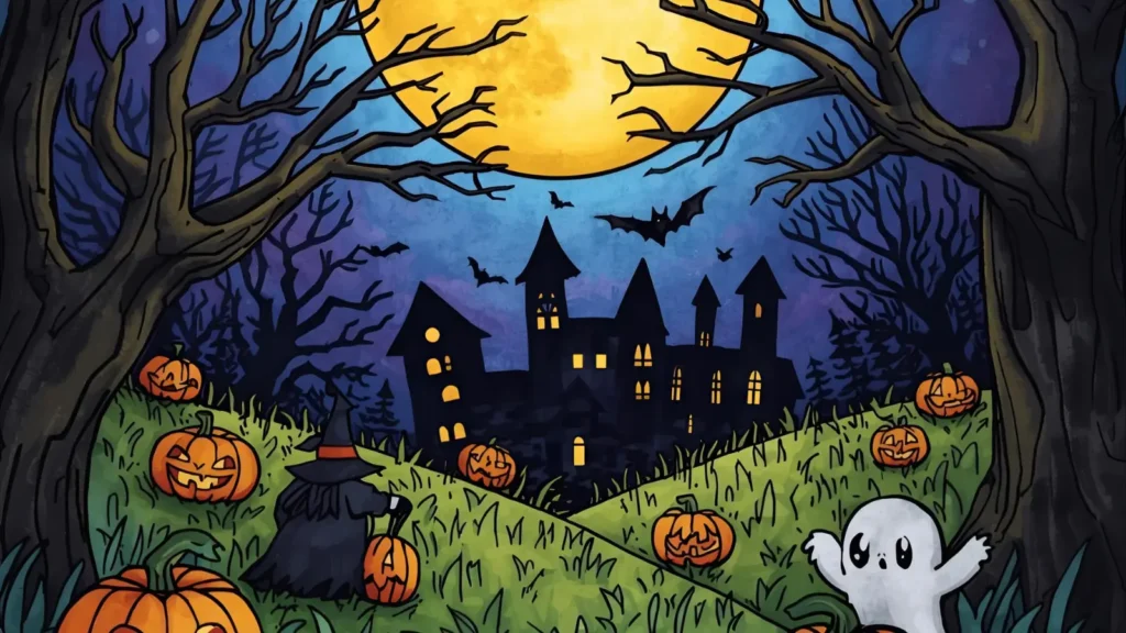 Moonlight Halloween Scenes