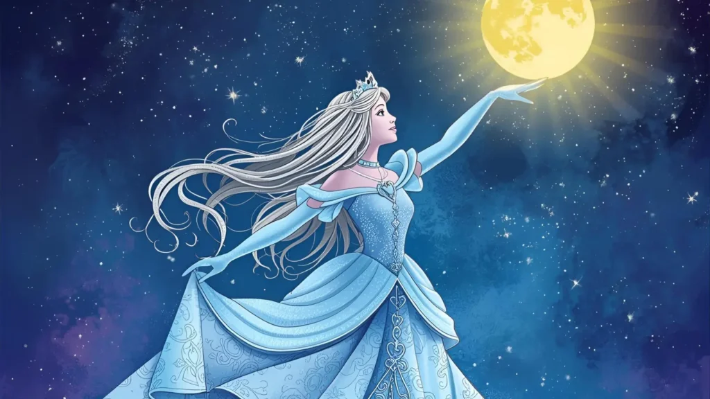 Moonlight Princess Coloring Page