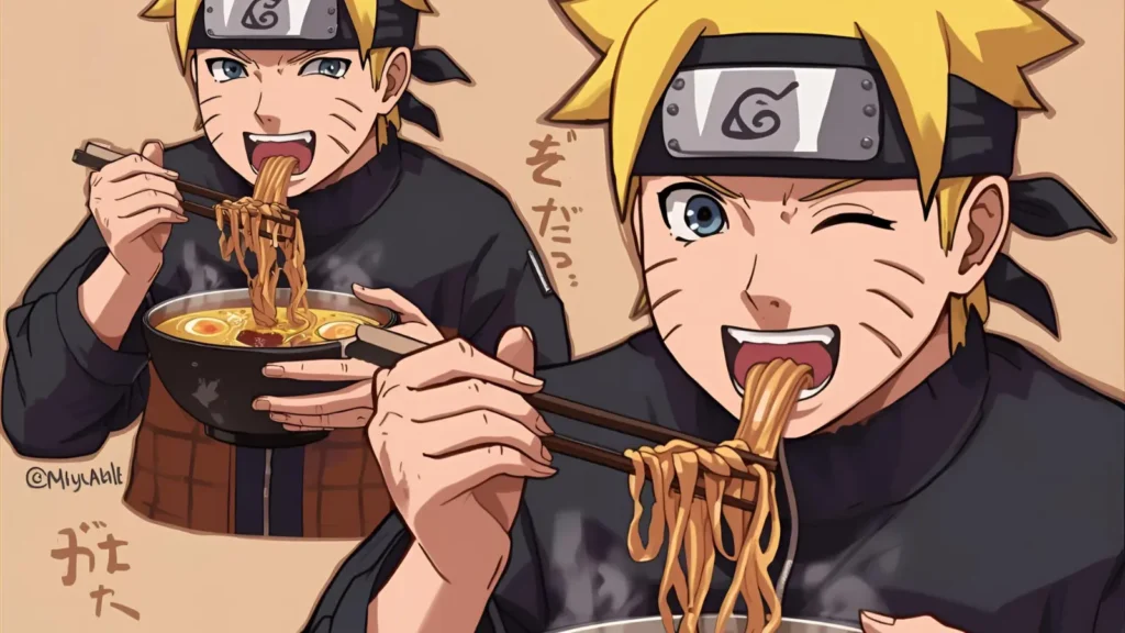 Naruto Eating Ramen Coloring Pages