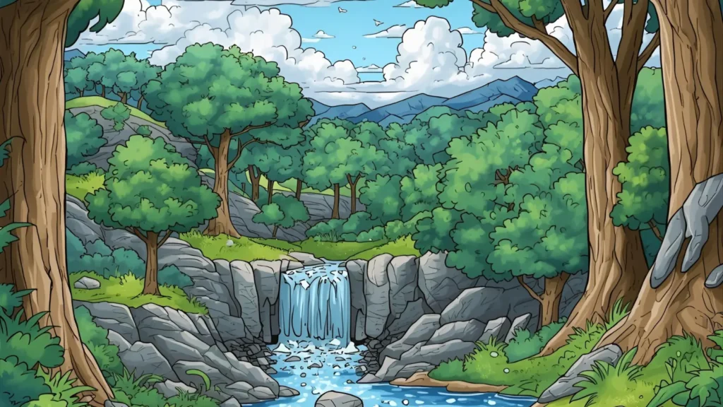 Nature-Themed Naruto Coloring Pages