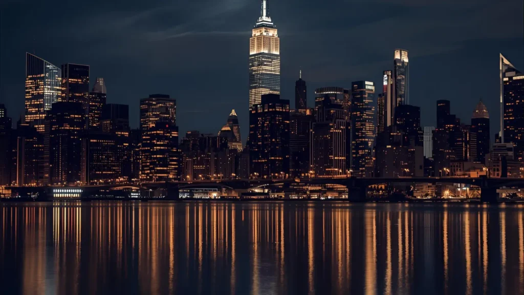 Night Sky & Reflection Instagram Captions New York