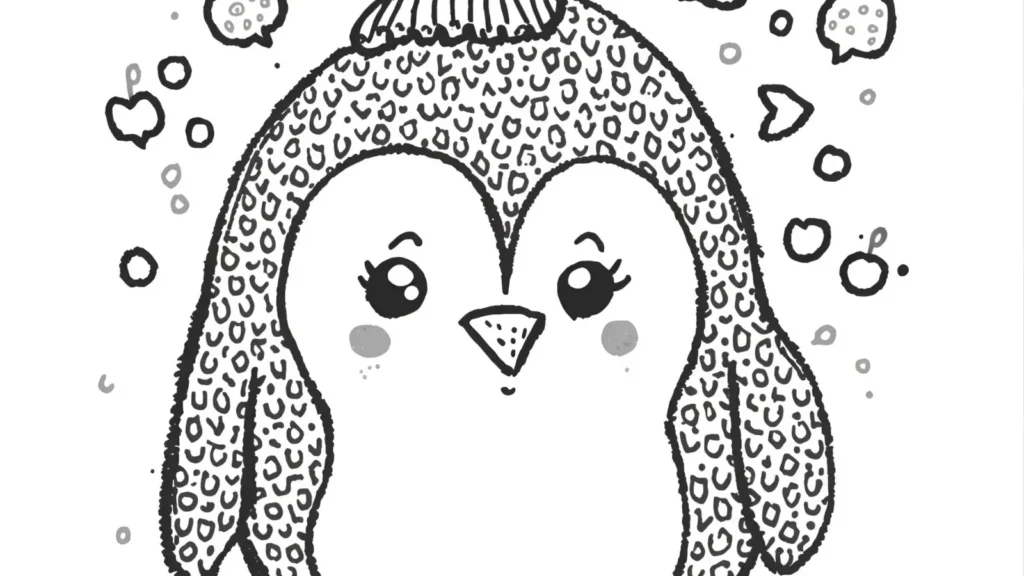 Penguin Squishmallows Coloring Pages