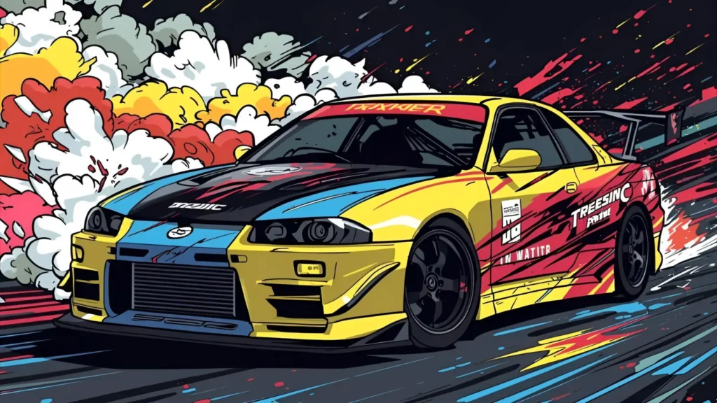 Drift Race Car Coloring Page
