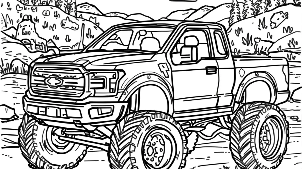 Pickup Truck Coloring Pages