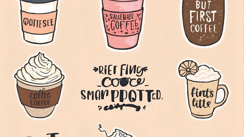 Preppy Coffee Coloring Pages