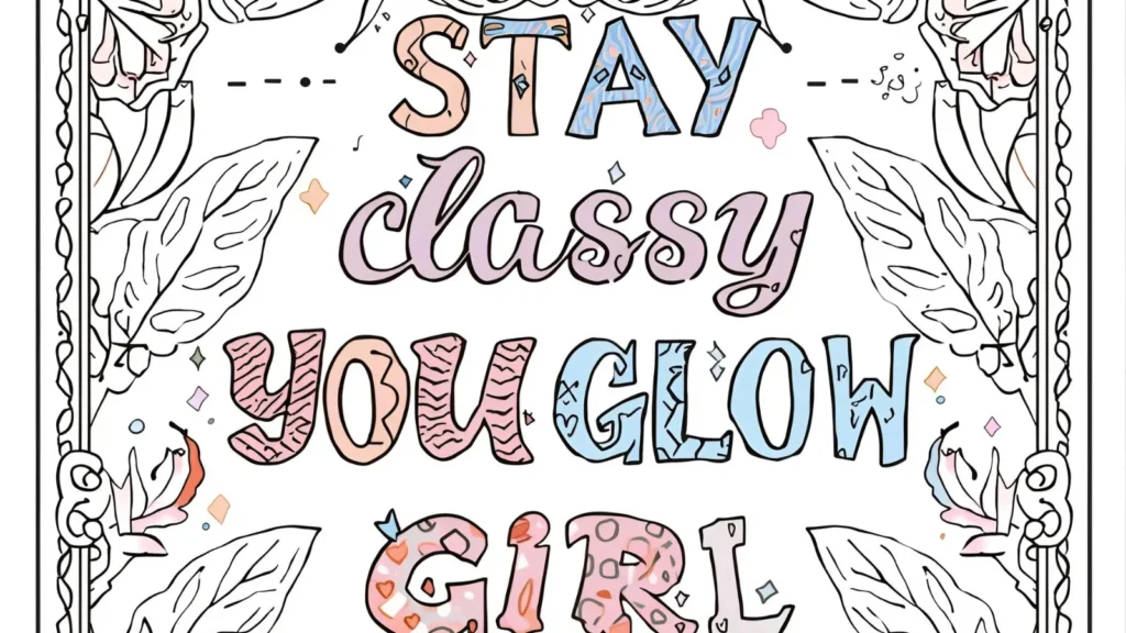 Preppy Quotes Coloring Pages