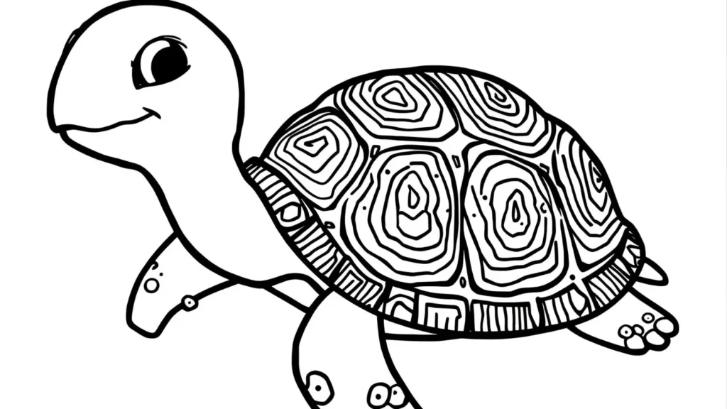 Preppy Turtle Coloring Pages