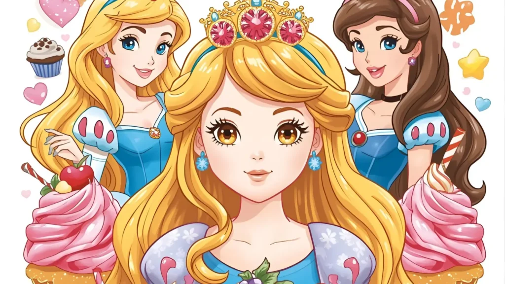 Princess Cupcake Coloring Page