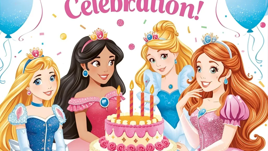 Princess Party Coloring Page