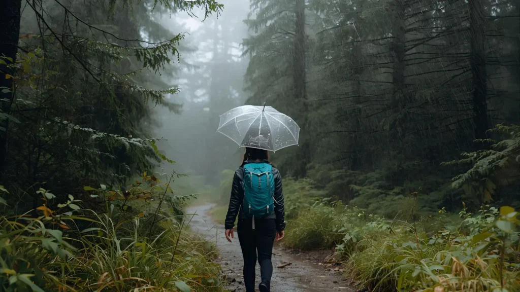 Rainy Day Hiking Captions