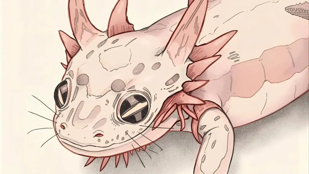 Realistic Axolotl Coloring Pages