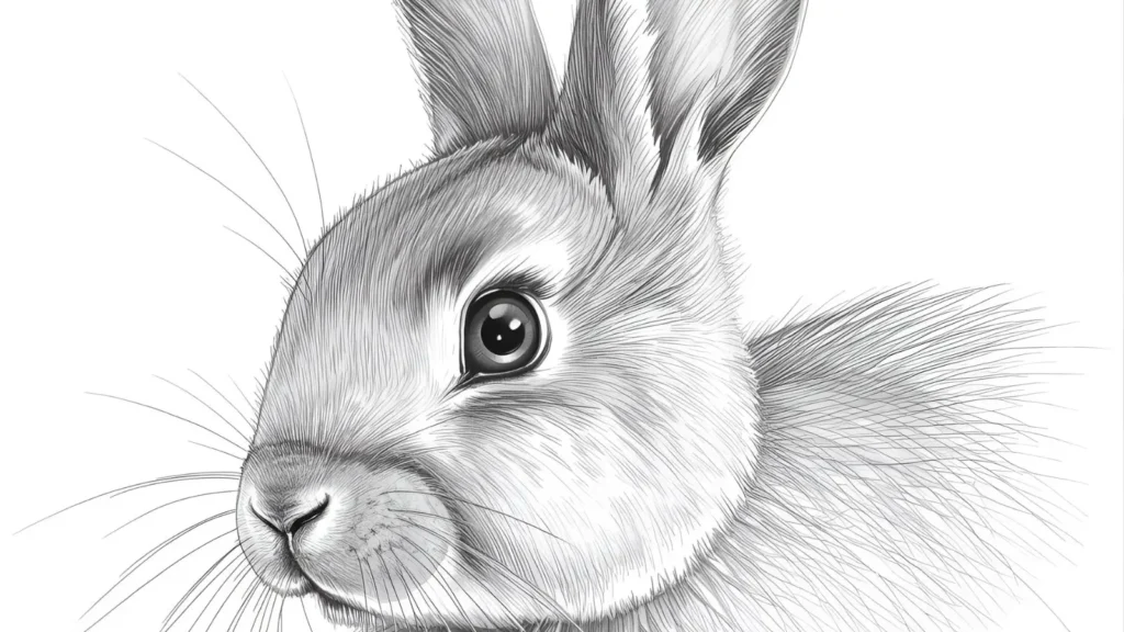 Realistic Rabbit Coloring Pages