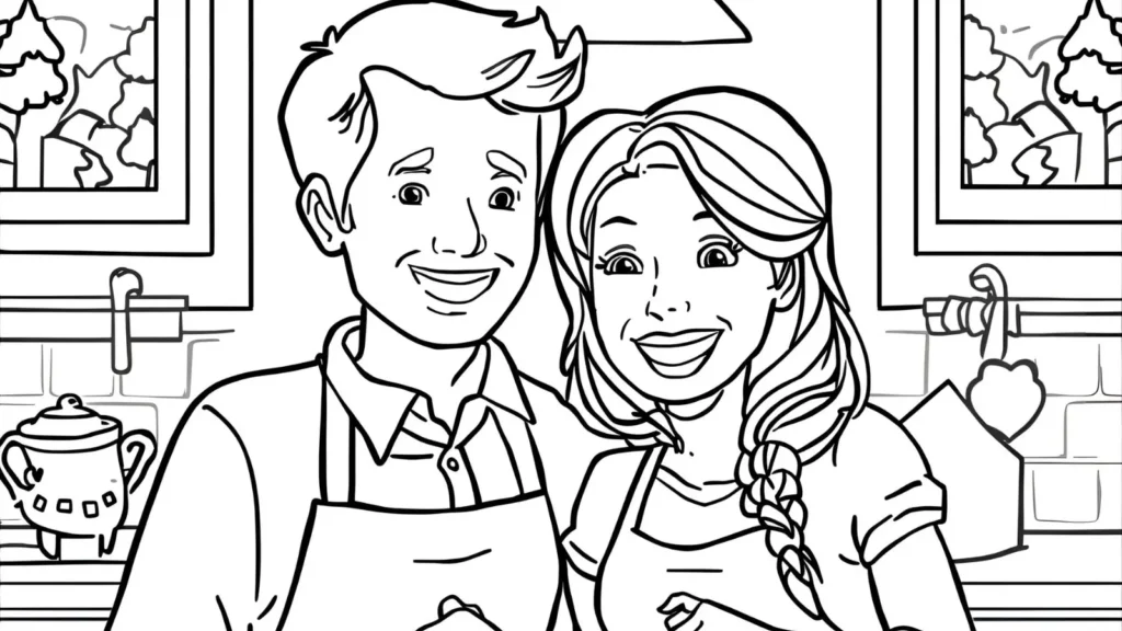 Santa and Mrs. Claus Coloring Pages