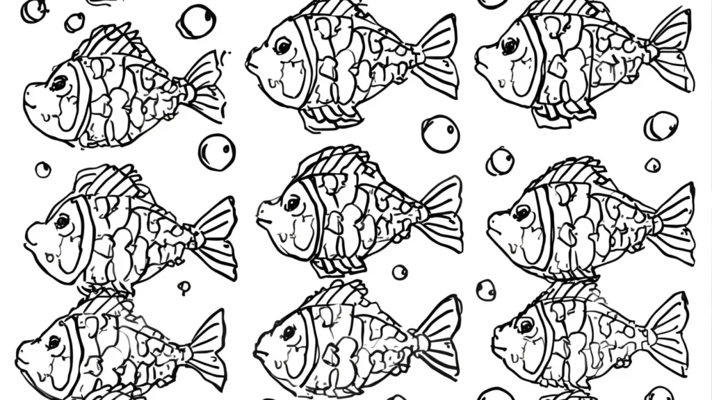 School of Fish Coloring Pages