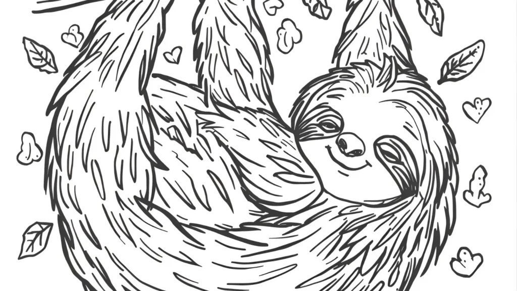 Sloth Squishmallows Coloring Pages