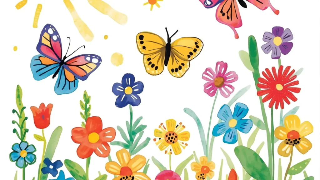 Spring Snoopy Coloring Pages