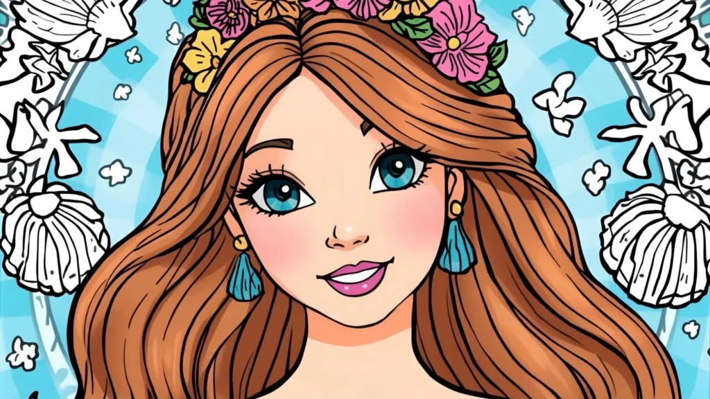 Summer Princess Coloring Page