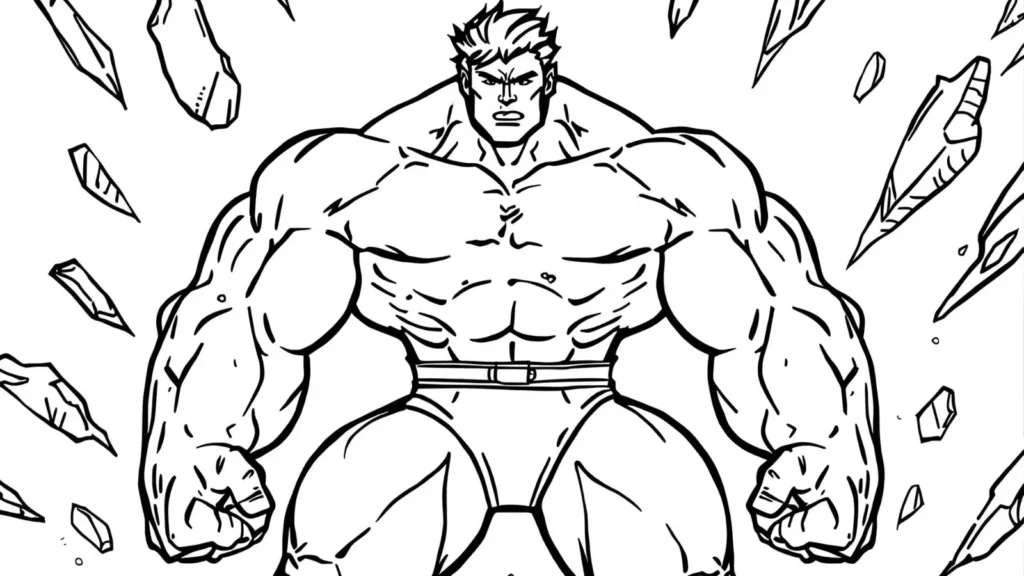 Super Strength Heroes Coloring Pages