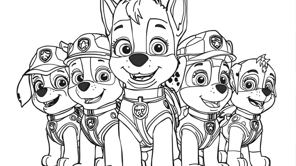 Team Paw Patrol Coloring Pages
