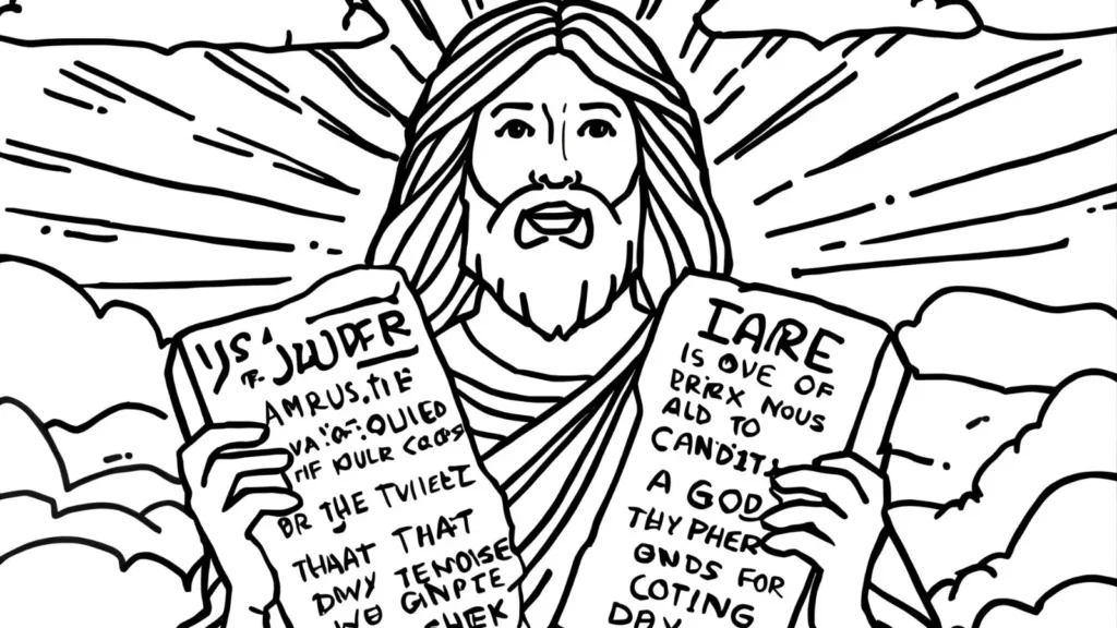 Ten Commandments Coloring Pages