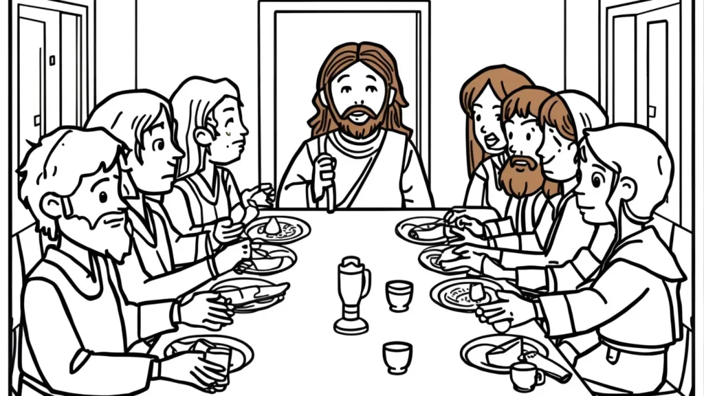 The Last Supper Coloring Pages