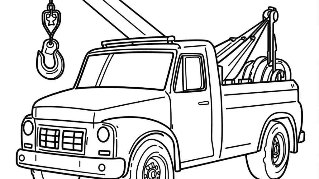 Tow Truck Coloring Pages