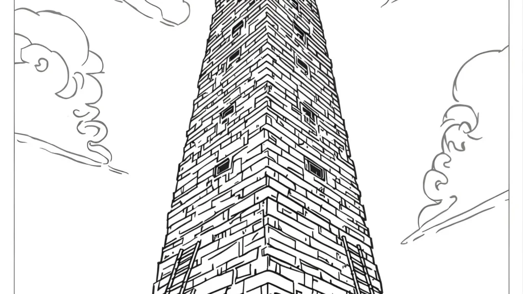 Tower of Babel Coloring Pages