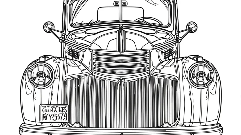 Vintage Truck Coloring Pages