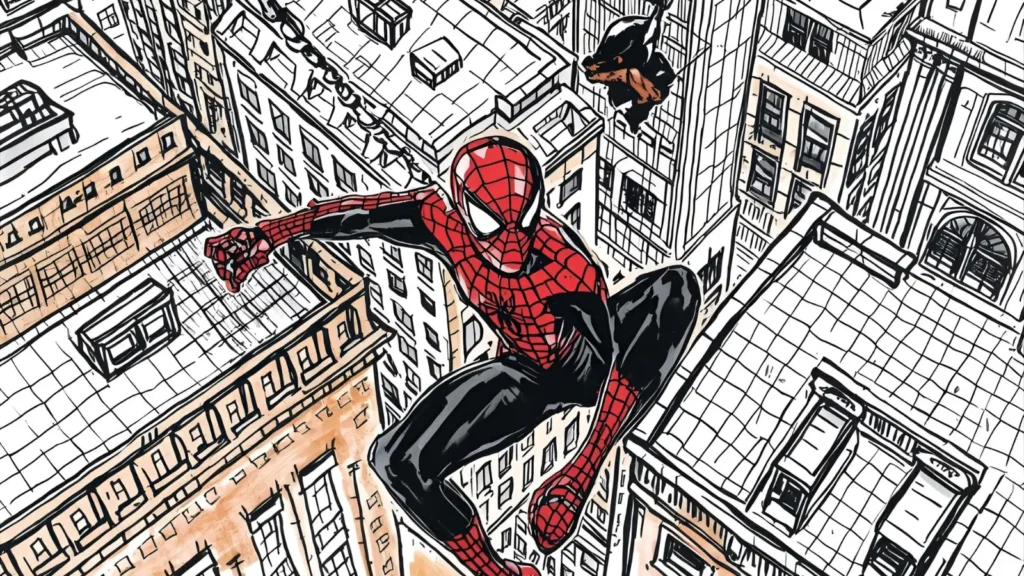 Web-Slinging Hero Coloring Pages