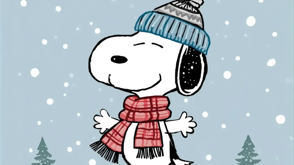 Winter Snoopy Coloring Pages