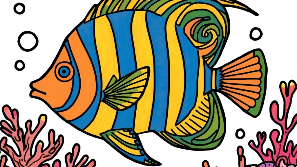 Tropical Fish Coloring Pages