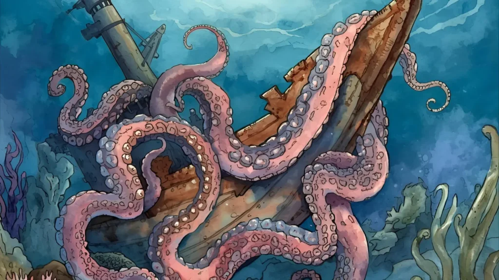 Giant Squid Coloring Pages