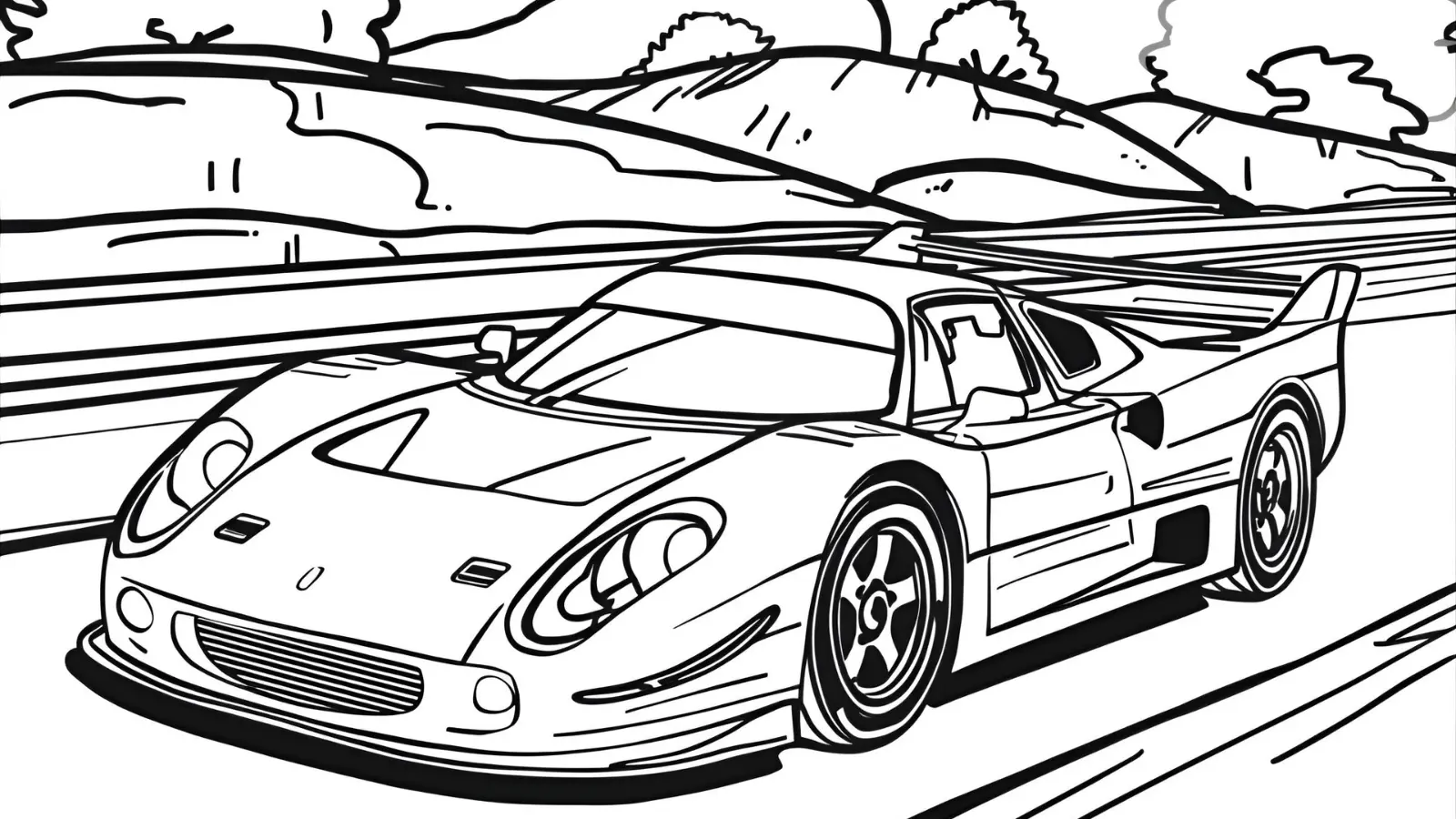 race car coloring page