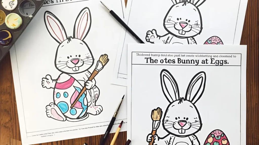 Artist Easter Bunny Pages
