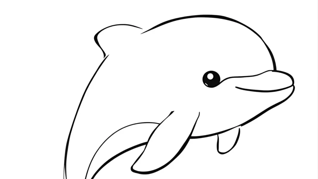 Baby Dolphin Coloring Pages