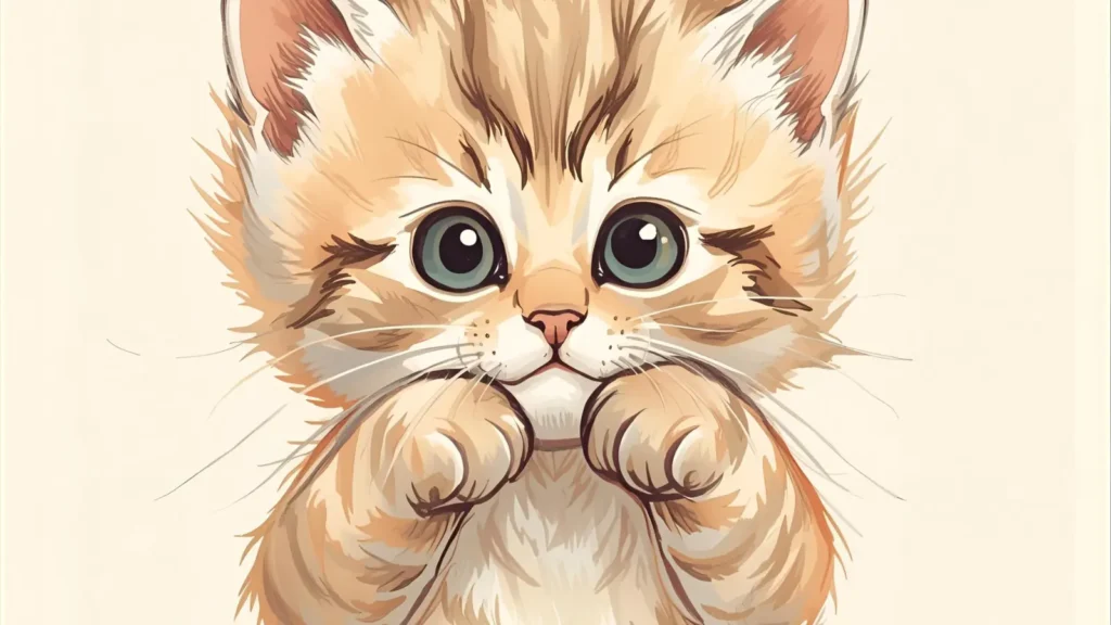 Baby Kitten Coloring Pages