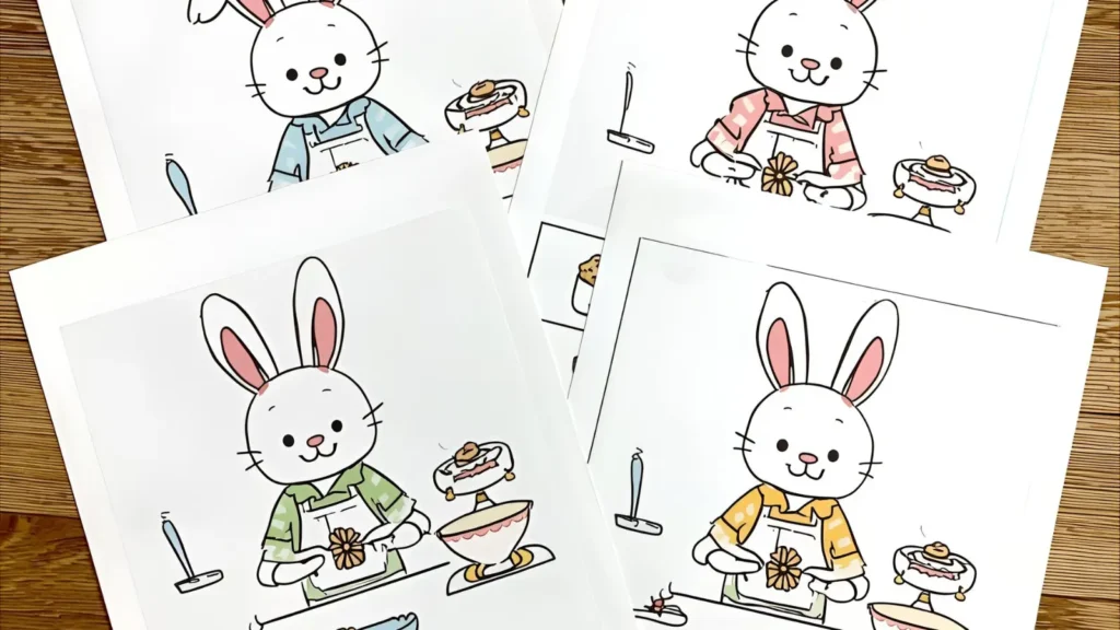 Baking Bunny Easter Pages