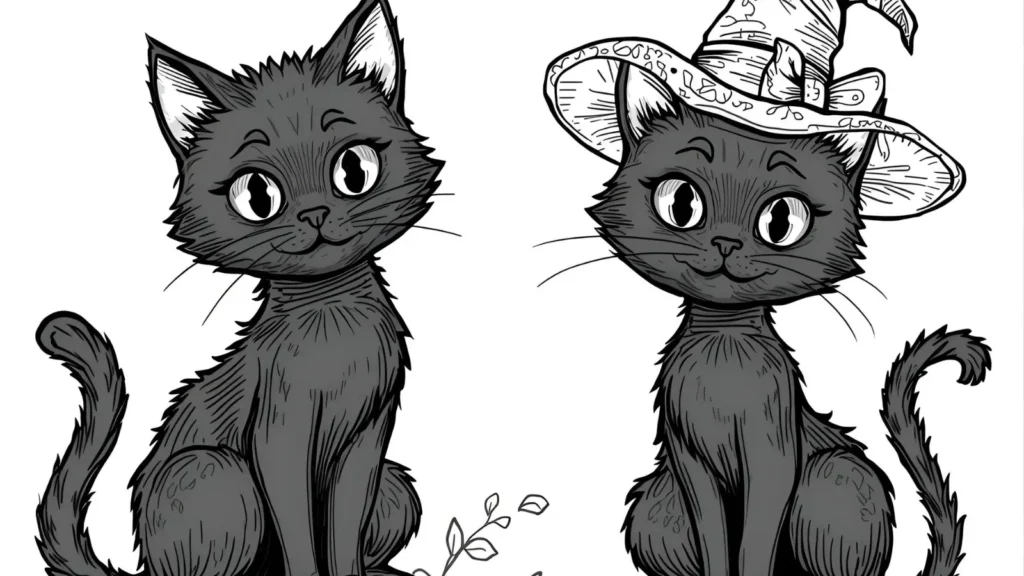 Black Cat Coloring Pages