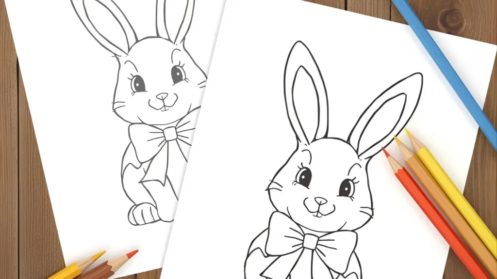 Bow-Tied Easter Bunny Pages
