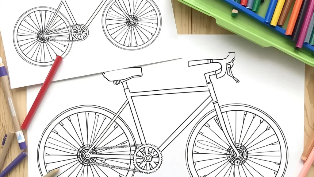 Bunny Riding a Bike Pages