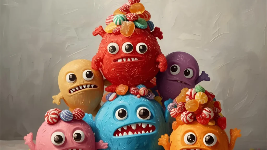 Candy Monster Coloring Pages