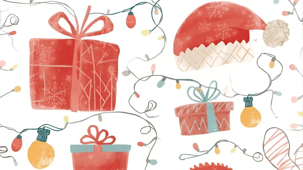 Christmas Cat Coloring Pages