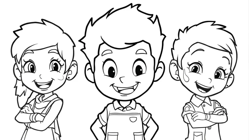 Classic Dandy Character Coloring Pages